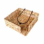 Flat Wicker Basket for Napkins and Facial Tissues in Bathroom 19cmx19cmx5cm