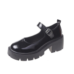 Moodsad naiste Lolita kingad Moodsad kolledži v&auml;ikesed nahast kingad Platvormkingad K&otilde;rge kontsaga kingad naistele Cosplay Mary Jane kingad Zapatos Mujer 35 black