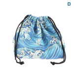 1 tk Jaapani stiilis pingutusn&ouml;&ouml;riga l&otilde;unakarbi hoiukott reisipikniku jaoks kaasaskantav h&otilde;lpsasti pestav Bento l&otilde;unakarbi kandekott