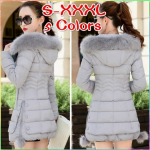 Naiste talvejope, pikk puuvillane polsterdatud jope, &otilde;huke naiste jakk L punane