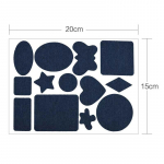 Isekleepuv must/sinine plaaster sulejope p&uuml;kste jaoks, riide parandamiseks pestav plaaster sinine