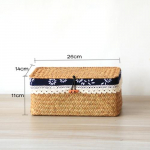 Merevetikatest kootud kasti rohukorv kaanega Kodumajapidamise hoiukorv suupistete hoiukoht rotangist kangast ristk&uuml;likukujuline magamistuba, sorteerimiskastid