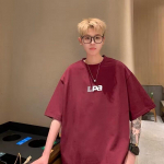 Uus l&uuml;hikeste varrukatega T-s&auml;rk meestele suvel, Korea stiilis trend, lihtne poolvarrukatega topp, Hongkongi stiilis vaba vabaaja br&auml;ndi T-s&auml;rk M must