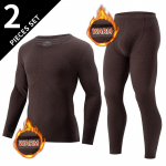 Suur meeste kevad- ja s&uuml;gisene termopesu komplekt meeste paksendatud s&uuml;gisriiete ja p&uuml;kste talvepesu komplekt L tumepruun v&auml;rv