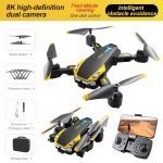 Uus S25 Drone Professional 4K HD kahe kaameraga lainurk optilise vooluga harjadeta mootor WIFI FPV kaugjuhtimispult Quadcopter m&auml;nguasi &otilde;hus&otilde;iduki kingitus Dual camera 1 battery roheline