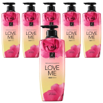 Elastine Perfume de Shampoo Love Me Peach and Freesia Fragrance, 600ml, 6 pieces pink