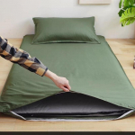 WOSTAR 360&deg; t&auml;ielikult suletud t&otilde;mblukuga madratsikaitsega paarile/&otilde;pilasele &uuml;he kaheinimesevoodi voodilina kaitsepadi King Size 90*190cm roheline