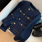Denim jakid naistele Kevad N&ouml;&ouml;bid Vintage Chaquetas Korea Mood Sinine &Scaron;ikk Ropa De Mujer Jeans Bomber &Uuml;ler&otilde;ivad Top XXXL sinine