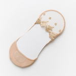 L&uuml;hikesed &uuml;hev&auml;rvilised nailonist pitsist silmata v&otilde;rksokid N&auml;htamatu varbaga sokid must