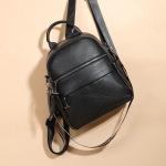 Ehtsast nahast seljakott unisex l&uuml;hireiside matkakott suure mahutavusega kerge &otilde;pilase seljakott must