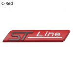 3D Metallist STline Logo Tagaluugi Embleem Tiiva Kleebis ST Line Focus Fiesta Mondeo Ecosport Kuga ESCAPE jaoks C-Red
