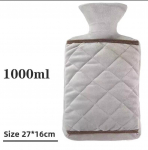 1PC1000ml hot water bottle filled hot water bottle bottle hot water bag hand foot thermos hot water bottle hot water accessories