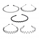 5/8/10 tk Must Metallist Peapaelad Unisex Vedru Laineline Juuksepael Libisemiskindel Spordi Juuksev&otilde;ru Meestele Naistele Treening Igap&auml;evaseks Kandmiseks 5pcs