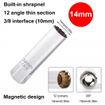 3/8-tolline 12-punktiline ajamiga s&uuml;&uuml;tek&uuml;&uuml;nla mutriv&otilde;ti magnetiga 14/16 mm CR-V terasest mutriv&otilde;tme adapteri auto eemaldamise remondit&ouml;&ouml;riist