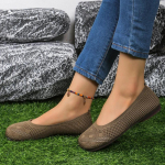 Kuum M&uuml;&uuml;k Naiste &Uuml;mar Ninaga Lamedad Kingad &Uuml;hev&auml;rvilised Kootud Slip-On Kingad Vabaaja Hingavad Ballerina Kingad Naiste V&otilde;rk Kingad Mokassiinid 35 khaki