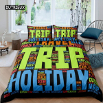 Multifilm Numbrid Kuningas Kuninganna Tekikott Armsad Loomad Voodipesukomplekt Lastele V&auml;rviline Inglise T&auml;hestik 2/3tk Pol&uuml;ester Tekikott EU single(135x200cm)