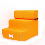 Koeramaja Koerte trepid Lemmiklooma 3 astmega trepid v&auml;ikesele koerale kassile Lemmiklooma kaldteed Libisemisvastane Eemaldatavad koerad Vooditrepid Lemmikloomatarbed 2 step(30X35X20CM) oranž