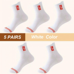 5 paari uued meeste sokid Mood Sport Kvaliteetne hingav meestele Suurus EU38-45 EUR38-45 valge
