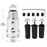 Universaalne k&auml;igukangi keerme &uuml;lemineku pandla pesa k&auml;igukangi pikendusadapter M18x1.5 h&otilde;be