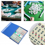 15mm Mahjongi M&auml;ngukomplekt Mini Reisikomplekt Hiina Traditsioonilised Mahjongi M&auml;ngud Mahjongi Kivid Komplekt Reisimiseks Pere Vaba Aeg UNITED KINGDOM