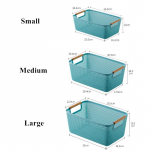 3 tk/komplekt Lauaarvuti &otilde;&otilde;nes hoiukorv paksendatud plastikust suupistete m&auml;nguasjade hoiukarp Kodus Mitmesugused asjad Korv K&ouml;&ouml;k Vannitoa Korraldajad