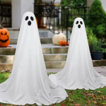 Uus Halloweeni kaunistus Kummitusveranda sisehoovi seisev kaunistus valge