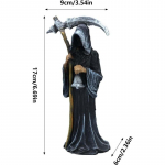 P&uuml;ha Surma Kuju Seisev Vikatimees Vaikk&auml;sit&ouml;&ouml; Kuju Santa Muerte Figuur Vikatit Hoidev Vikatimees Halloweeni Dekoratsioon hall