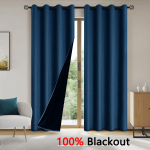 1tk &uuml;hev&auml;rvilised t&auml;isvarju- ja p&auml;ikesekaitse 100% pimendavad kardinad, magamistoa ja elutoa varjukardinad W100cmxH130cm 1PC&Grommet Top