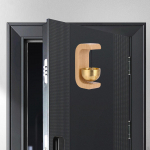 Poepidajate kellad Puidust riidekapp uste avamiseks kaunistustega aknad uksekell Without Bird