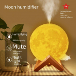 3D Kuu Lamp Niisutaja: 880ml USB-toitega &ouml;&ouml;lamp koju ja kontorisse Plug-in (No Battery)
