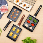 Jaapani stiilis Tamagoyaki mittenakkuva ruudukujuline pann induktsioonpliitidele &ndash; ideaalne munade ja steikide jaoks 13*18cm must