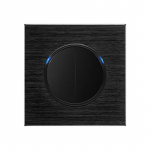 Depoguye 1 Gang 1 Way Juhusliku kl&otilde;psuga sisse/v&auml;lja seinavalgusti l&uuml;liti Majapidamise LED Musta punkti l&auml;htestamine Paneel EU &Uuml;hendkuningriik Prantsusmaa pistikupesa 250 V 2gang1way