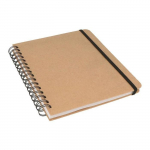 Carnet de notes kraft quadrill&eacute; avec spirales