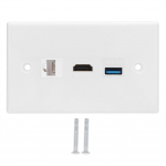 Majapidamise CAT6 HDMI USB3.0 liidese pistikupesa paneel Kl&otilde;psatav seinaplaadi paneel USA standard