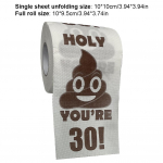 Kaka prinditud naljakas tualettpaberirull 30/40/50/60 s&uuml;nnip&auml;eva kaunistused tualettpaber s&uuml;nnip&auml;evakingitused naistele ja meestele 1PCS