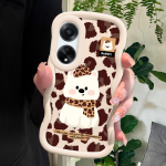 V&auml;rvitud muster Big Wave Edge pehme silikoon materjal Macaron telefoni &uuml;mbris p&otilde;rutuskindel kaitsev kummist &uuml;mbris OPPO Reno Realme jaoks OPPO A77 4G valge