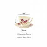 Tass ja taldrik Prantsuse restoran p&auml;rastl&otilde;unatee kohvitass kodusisustus Briti retropalee stiilis keraamiline teekannu komplekt kingitus