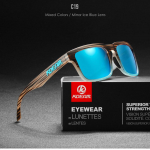 KDEAM meeste polariseeritud p&auml;ikeseprillid kalastamiseks, elustiiliks, peegeldusega, v&auml;rviplokkidega p&auml;ikeseprillid, naiste Legend ruudukujulised p&auml;ikeseprillid karbiga With Original Box