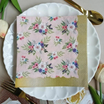 20tk/pakend 33*33cm 2-kihiline lillemustriga peosalvr&auml;tik
