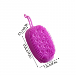 Kahepoolne silikoonist kehakoorija mullivannihari kooriv nahka kehamassaaži puhastusvahend puhastuslapp Vannitoa tarvikud roosa