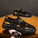 Suvised meeste vabaajajalatsid Nahast sandaalid hingavad v&otilde;rkkingad 39 must