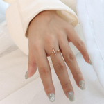 18k kullast T-kujuline avatud s&otilde;rmus: Jaapani ja Korea stiil, titaanterasest s&otilde;rmus nimetiss&otilde;rmele v&otilde;i v&auml;ikesele s&otilde;rmele One Size