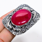 Ruby(Simulated) Gemstone Christmas Gift Jewelry Ring Size 10 j3q02