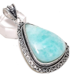 Amazonite Handmade 925 Sterling Silver Jewelry Pendant 2.44 l5m30