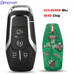 jingyuqin 433.92/868MHz ID49 kiibiga 4 nuppu puldiga v&otilde;ti Ford Mustang Edge Explorer Fusion Mondeo Kuka auto nutiv&otilde;tmele 433.92Mhz popstar v&auml;rv