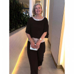 Naiste mood vabaaja kevad-s&uuml;gis &uuml;hev&auml;rviline print 1/2 varrukad O kaelus p&uuml;ksid p&uuml;ksid &uuml;likonnad XXXL must