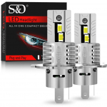2 tk 30000LM H4 LED-pirnid 9003 HB2 LED-esituled Kaugtuli ja l&auml;hituli 24 tk CSP Turbo LED-dioodlambid Juhtmevabad 70W Auto Mootorratta Esilamp 12V 6500K
