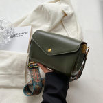 Naiste PU-nahast &uuml;hev&auml;rvilised k&auml;ekotid Vintage laia rihmaga klapiga &otilde;lakott 19x11x12cm