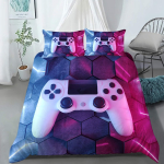 Play Designs tekikott padjap&uuml;&uuml;r M&auml;ngude voodipesukomplekt Videom&auml;ngud T&auml;iskasvanud Poiss T&uuml;druk Magamistoa kaunistus &Uuml;he-kahekohaline suurus 100x135cm