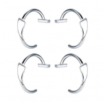 2 paari huulek&uuml;&uuml;si Halloweeni Cosplay kihvad roostevabast terasest siledad, mitte l&auml;bistavad poleeritud maskeerimispeoetendused huuleehete huulepulgad 2 Pairs